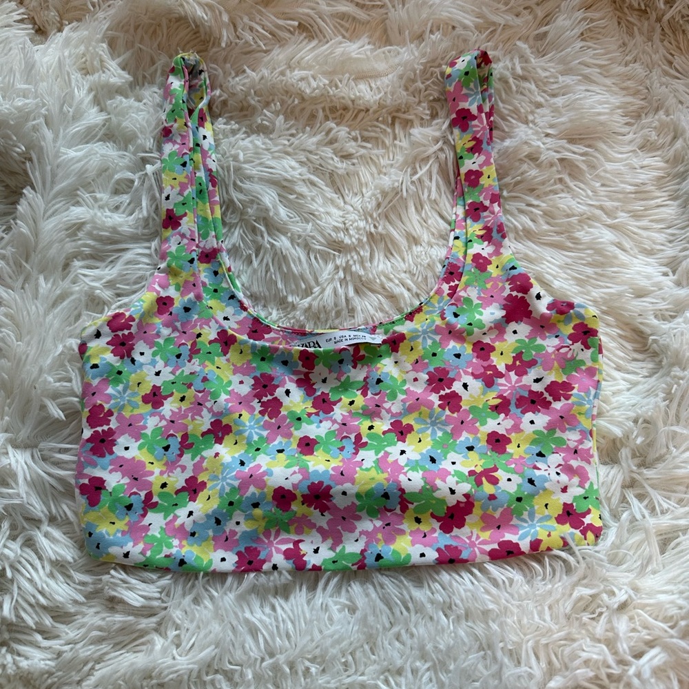 Zara S floral tank